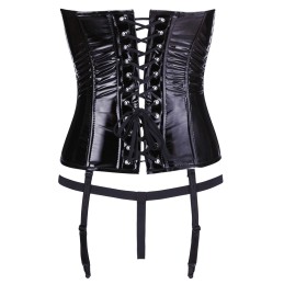 Black Level - Vinyl Corset black S - Naiste Vinyl/PVC/Wetlook Riided