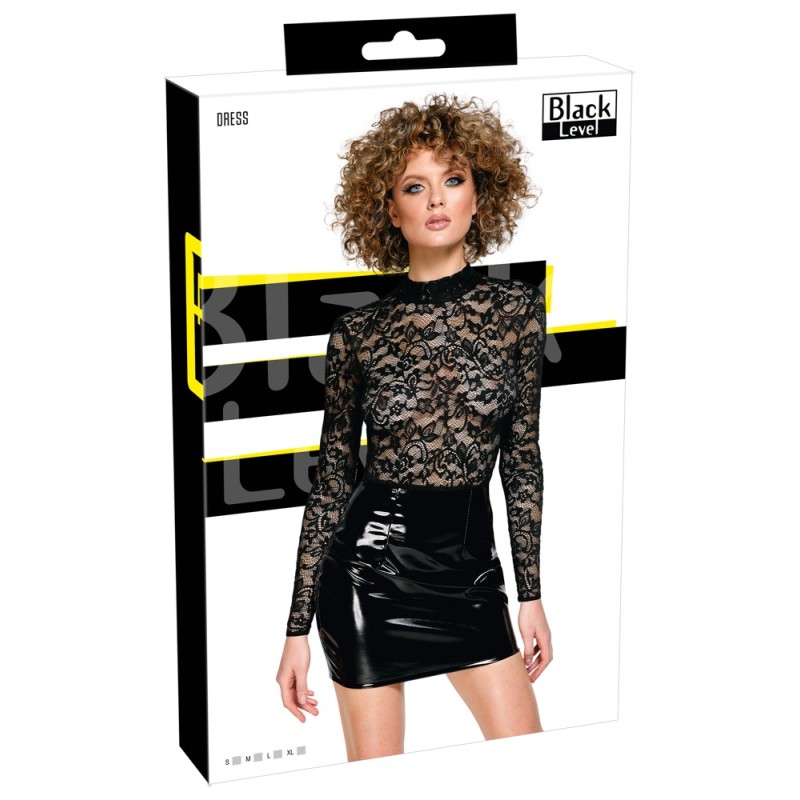 Black Level - Vinyl Dress Lace XL - Женская одежда Vinyl/PVC/Wetlook
