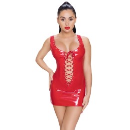 Black Level - Vinyl Dress red S - Naiste Vinyl/PVC/Wetlook Riided
