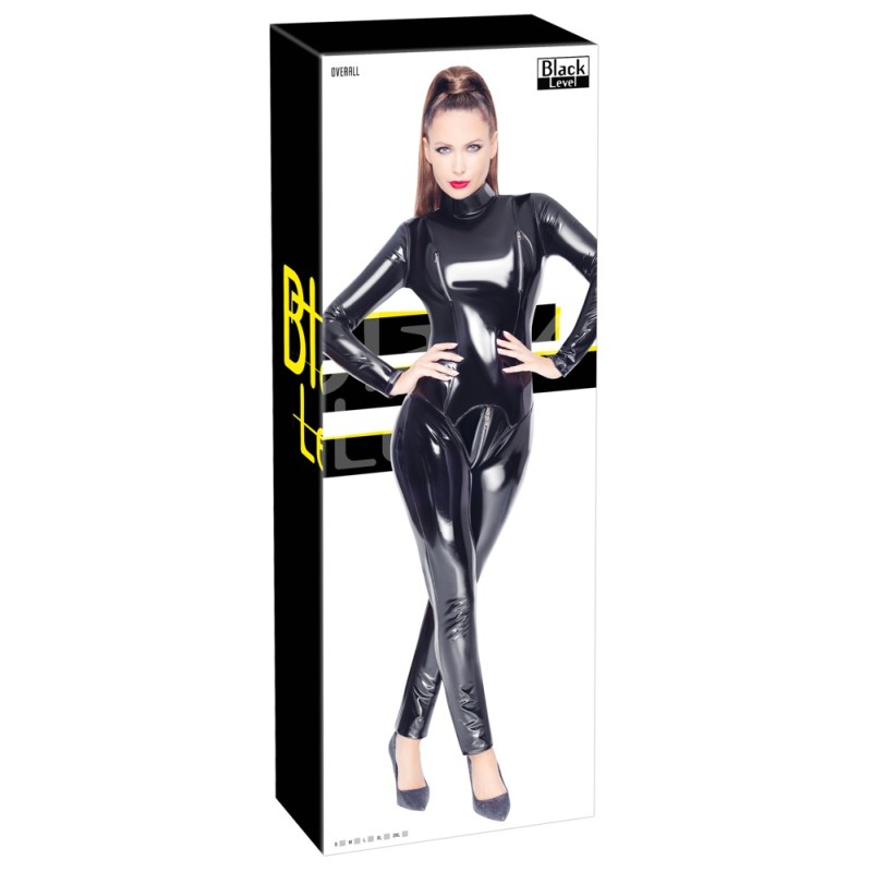 Black Level - Vinyl Jumpsuit Black 2XL - Женская одежда Vinyl/PVC/Wetlook