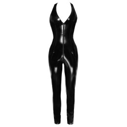 Black Level - Vinyl Jumpsuit Zip S - Naiste Vinyl/PVC/Wetlook Riided