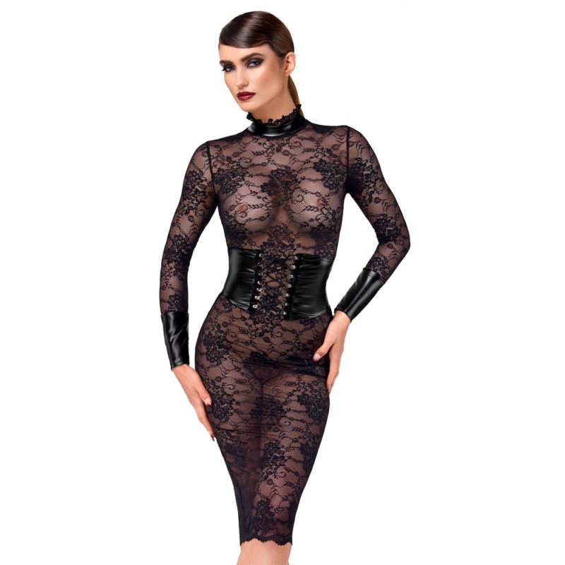 Noir - Dress Lace M - Naiste Vinyl/PVC/Wetlook Riided