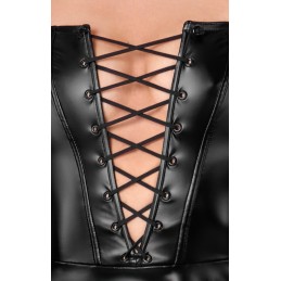 Noir - Dress lacing L - Naiste Vinyl/PVC/Wetlook Riided