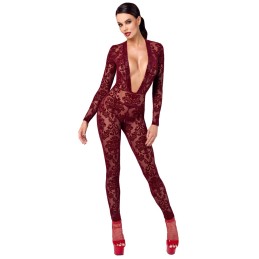 Noir - Jumpsuit red S - Naiste Vinyl/PVC/Wetlook Riided