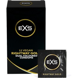 EXS - RightWay Gold Dual Coloured Condoms 12pcs - Safe Sex