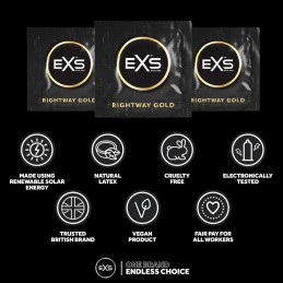 EXS - RightWay Gold Kahevärvilised Kondoomid 12 tk - Kondoomid