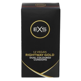 EXS - RightWay Gold Kahevärvilised Kondoomid 12 tk - Kondoomid
