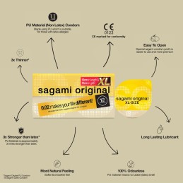 Sagami Original 0.02 XL-Size Lateksivabad Kondoomid 6 tk -