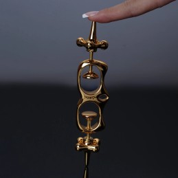 UPKO - Finger Bound Play Metal Thumb Cuffs - BDSM