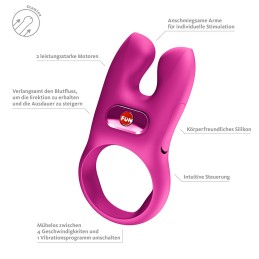 Fun Factory - NŌS Classic Vibrating Cock Ring Magenta - Cock