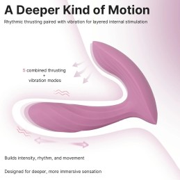 SVAKOM - Erica Plus Wearable Thrusting Vibrator Pink - Vibrators