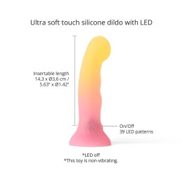 Love to Love - Sugar Bomb LED Dildo Pink-Yellow - Dildos