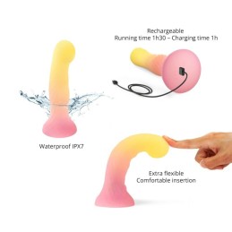 Love to Love - Sugar Bomb LED Dildo Roosa-Kollane - Dildod