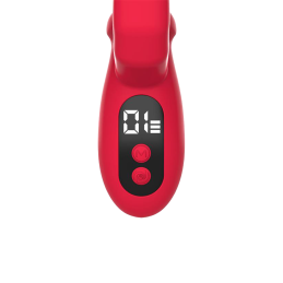 IY - Tingly App-Controlled Waving Finger Vibrator Red - Rabbit Vibrators