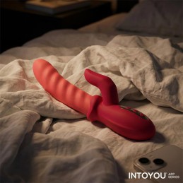 IY - Tingly App-Controlled Waving Finger Vibrator Red - Rabbit Vibrators