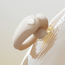 ZALO - Apis App-Controlled Vibrating Couples Ring Ivory White - Cock Rings