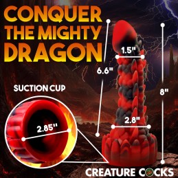 Creature Cocks - Demon Rising Scaly Dragon Silicone Dildo 20 cm - Fantasy Dildos