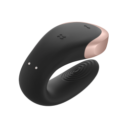 Satisfyer - Double Love Luksuslik Paarivibraator Must - Paarivibraatorid