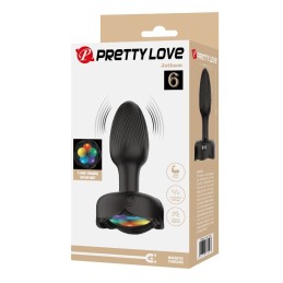 Pretty Love - Jotham Vibrating Anal Plug With 5-Color Changing Bottom Led Light - ANAL PLAY