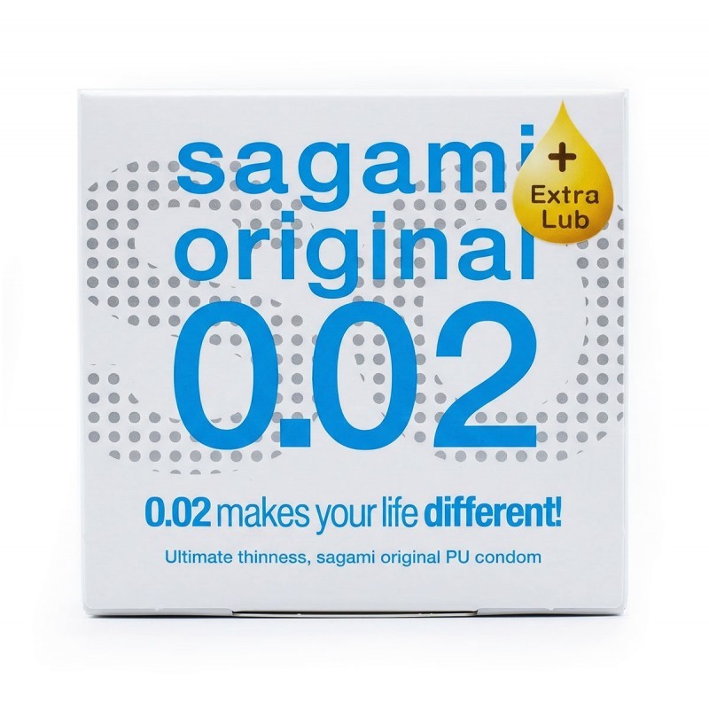Sagami - Original 0.02 Lisalibestiga Polüuretaanist Kondoom 1 tk - Kondoomid
