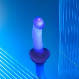 Strap-On-Me - Glow-LED Bendable Dildo Purple M Size - Dildos