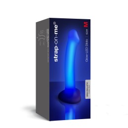 Strap-On-Me - Светящийся LED Гибкий Дилдо Фиолетовый M - Дилдо