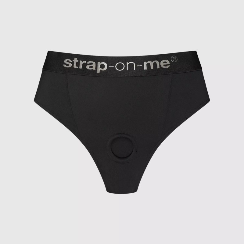 Strap-On-Me - Idole Чёрные Трусы для Страпона XS - Страпоны