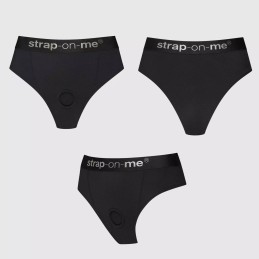 Strap-On-Me - Idole Black High-Waist Harness Briefs XS - Strap-On