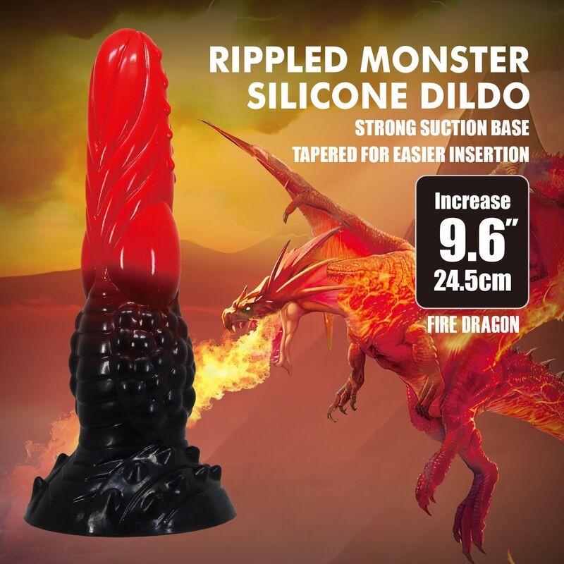 Power Monsters - Fire Dragon Fantasy Dildo 24,5 cm - Fantasy Dildos