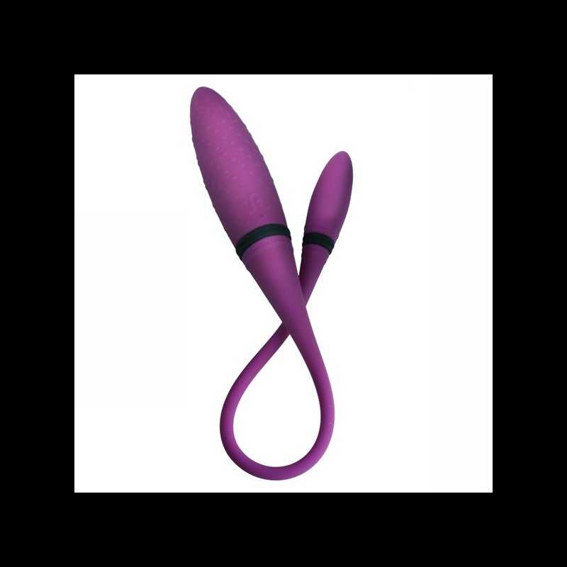 ADRIEN LASTIC - 2 DOUBLE ENDED VIBRATOR WITH REMOTE CONTROL