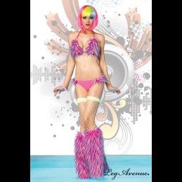 Leg Avenue - Confetti Fur Bikini Set