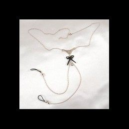 SYLVIE MONTHULE - SILVER LACE NECKLACE & NIPPLE CLIPS - MOON