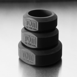 TOM OF FINLAND TOOLS - 3 PIECE SILICONE COCK RING SET