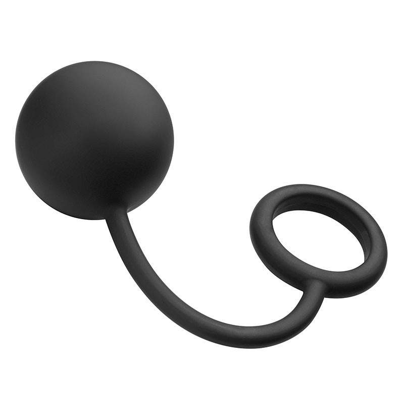 TOM OF FINLAND TOOLS - SILICONE COCK RING WITH HEAVY ANAL BALL TOM OF FINLAND TOOLS - SILICONE COCK RING WITH HEAVY ANAL BALL
