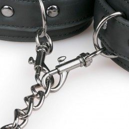 EASYTOYS FETISH COLLECTION - LEATHER COLLAR WITH HANDCUFFS