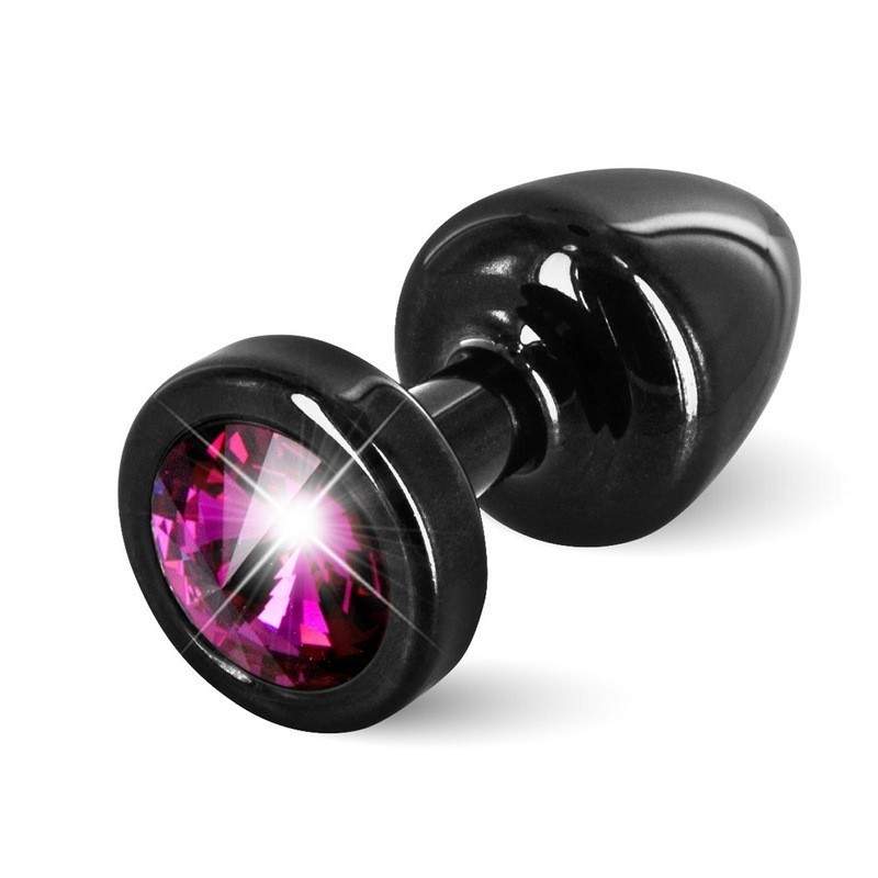 DIOGOL - ANNI BUTT PLUG ROUND BLACK & PINK DIOGOL - ANNI BUTT PLUG ROUND BLACK & PINK
