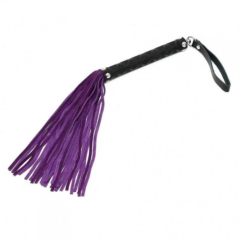 PURPLE LEATHER WHIP WITH 30 STRINGS