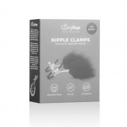EASYTOYS - ADJUSTABLE NIPPLE CLAMPS WITH FEATHERS