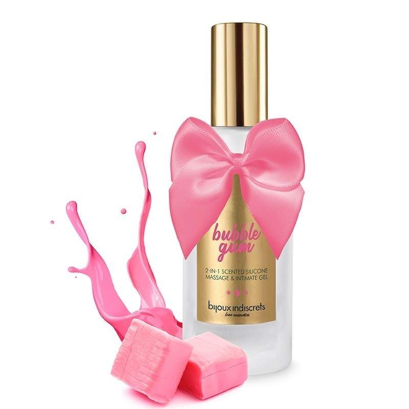 BIJOUX INDISCRETS - BUBBLEGUM 2 IN 1 SCENTED SILICONE MASSAGE AND INTIMATE