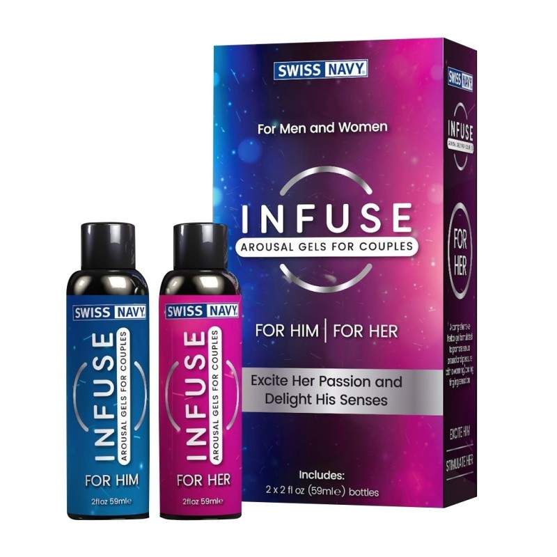 SWISS NAVY - INFUSE 2-IN-1 AROUSAL GEL FOR HIM & HER 2 X 59 ML SWISS NAVY - INFUSE 2-IN-1 AROUSAL GEL FOR HIM & HER 2 X 59 ML