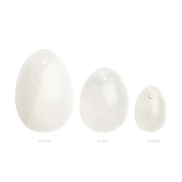 LA GEMMES - YONI EGG SET CLEAR QUARTZ (L-M-S)