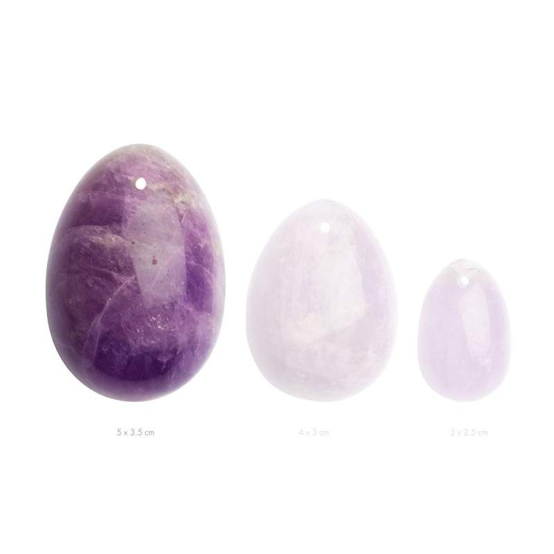 LA GEMMES - YONI EGG AMETHYST 1 PCS - S, M OR L SIZE LA GEMMES - YONI EGG AMETHYST 1 PCS - S, M OR L SIZE