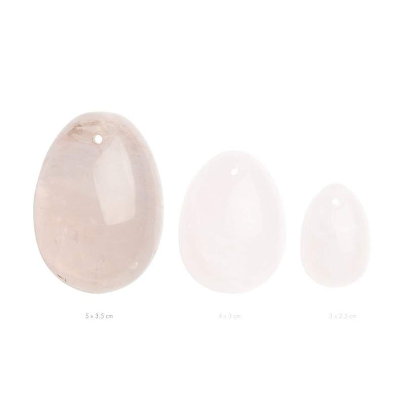 LA GEMMES - YONI EGG ROSE QUARTZ 1 PCS - S, M OR L SIZE LA GEMMES - YONI EGG ROSE QUARTZ 1 PCS - S, M OR L SIZE