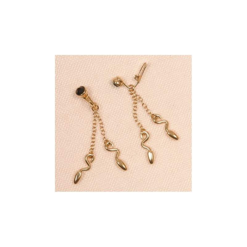 SYLVIE MONTHULE -CLIPS INTIMMES SERPENTS Or & CRISTAL SYLVIE MONTHULE -CLIPS INTIMMES SERPENTS Or & CRISTAL