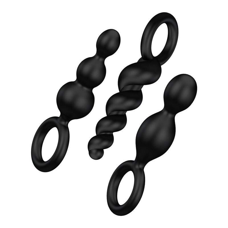 SATISFYER - PLUGS BLACK (SET OF 3) SATISFYER - PLUGS BLACK (SET OF 3)