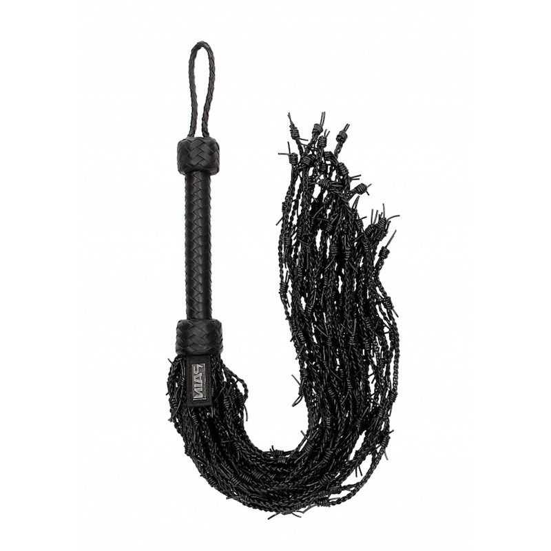 PAIN - LEATHER BARBED WIRE FLOGGER