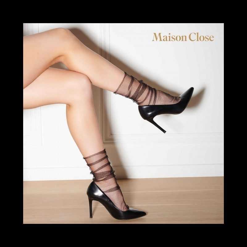 MAISON CLOSE - NYLON SOCKS BLACK/GOLD