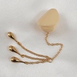 SYLVIE MONTHULE - UNISEX PEANIS HEAD ANAL JEWELRY WITH GOLD PENDANT CHAINS