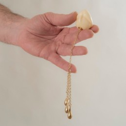 SYLVIE MONTHULE - UNISEX PEANIS HEAD ANAL JEWELRY WITH GOLD PENDANT CHAINS