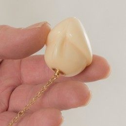 SYLVIE MONTHULE - UNISEX PENIS HEAD ANAL JEWELRY WITH GOLD PENDANT CHAINS